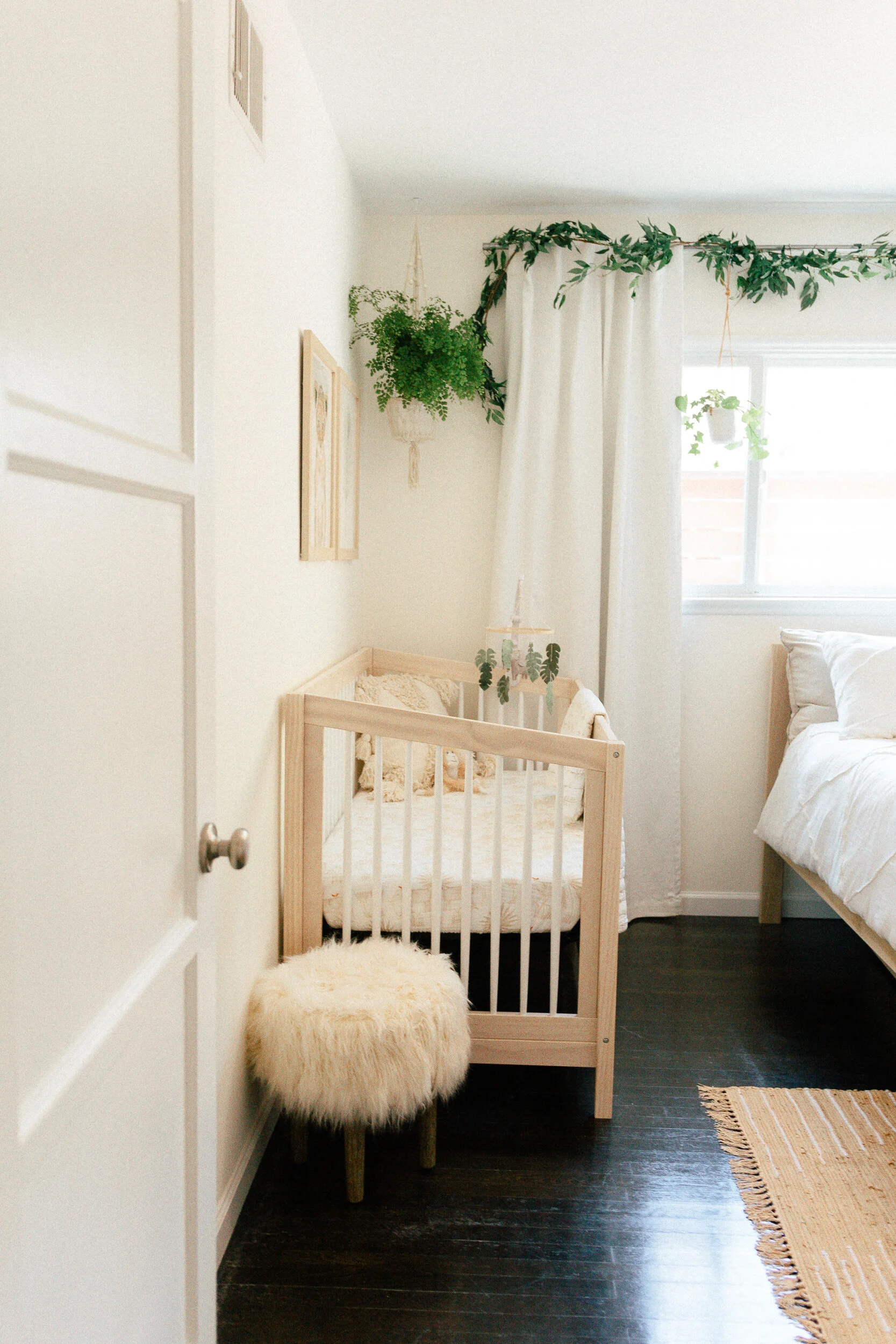 Before After Jungle Nursery Guest Room black blooms